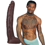 Signature Cocks - Damion Dayski - 12 Inch Ultraskyn Cock With Removable Vac-U-Lock Suction Cup - Chocolate