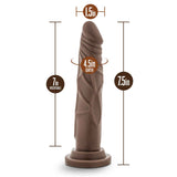 Dr. Skin Silicone - Dr. Carter - 7 Inch Dong With Suction Cup - Chocolate