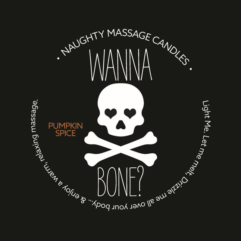 "Naughty Massage Candle - Wanna Bone - Pumpkin Spice KS14308"