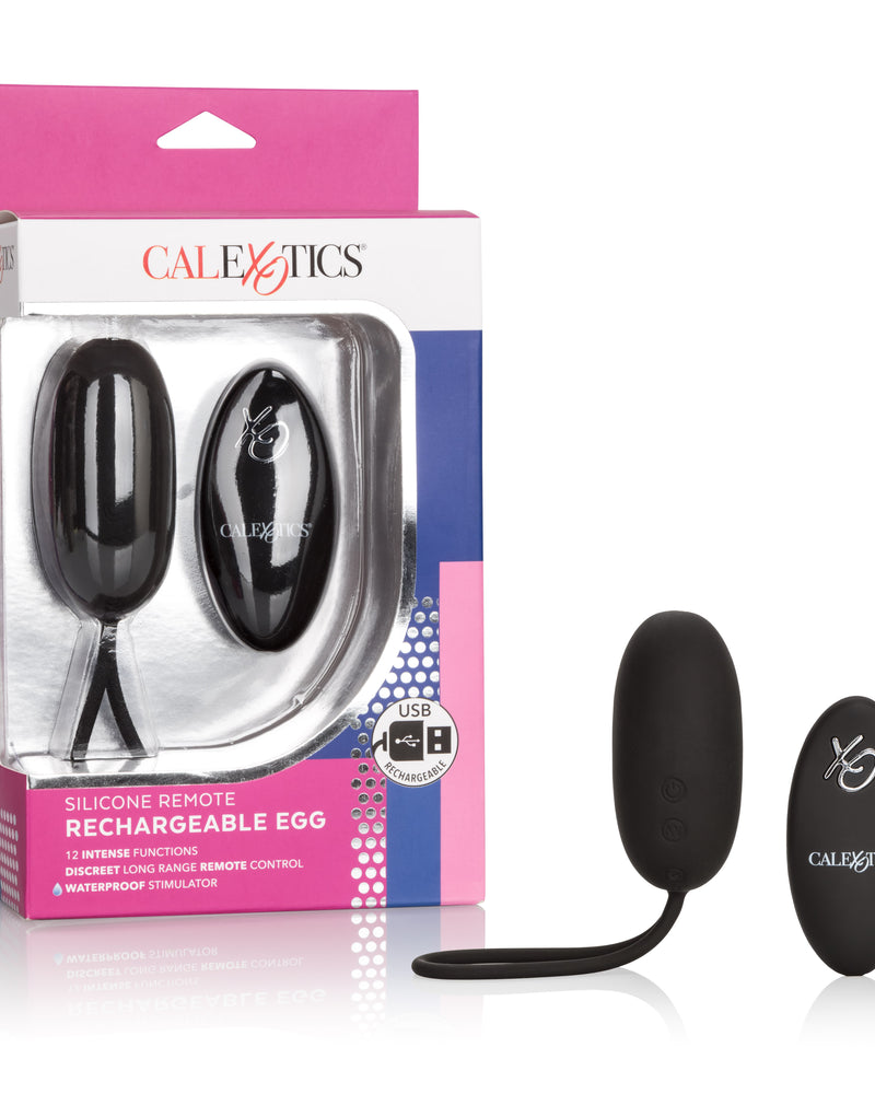Silicone Remote Rechargeable Egg - Black