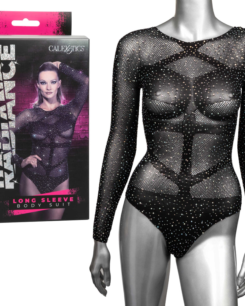 "Radiance Long Sleeve Body Suit - One Size - Black SE3002153"