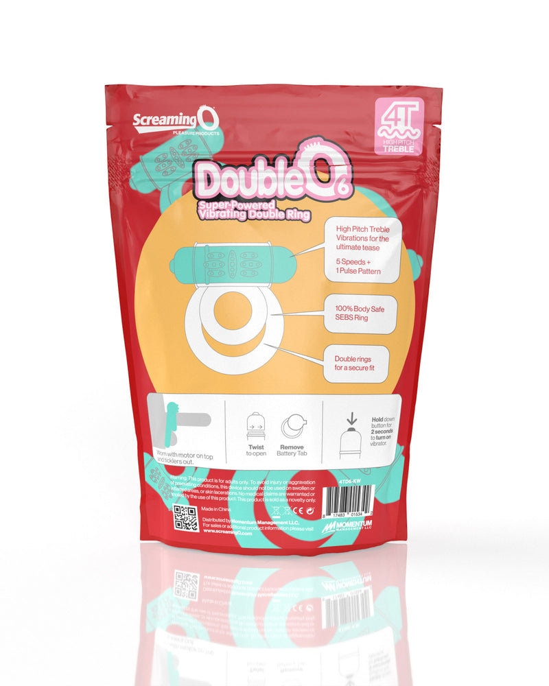 "Screaming O 4t - Double O 6 Super Powered Vibrating Double Ring - Kiwi SO-4TD6-KW"
