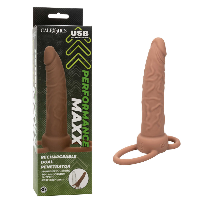 "Performance Maxx Rechargeable Dual Penetrator - Brown SE1634063"