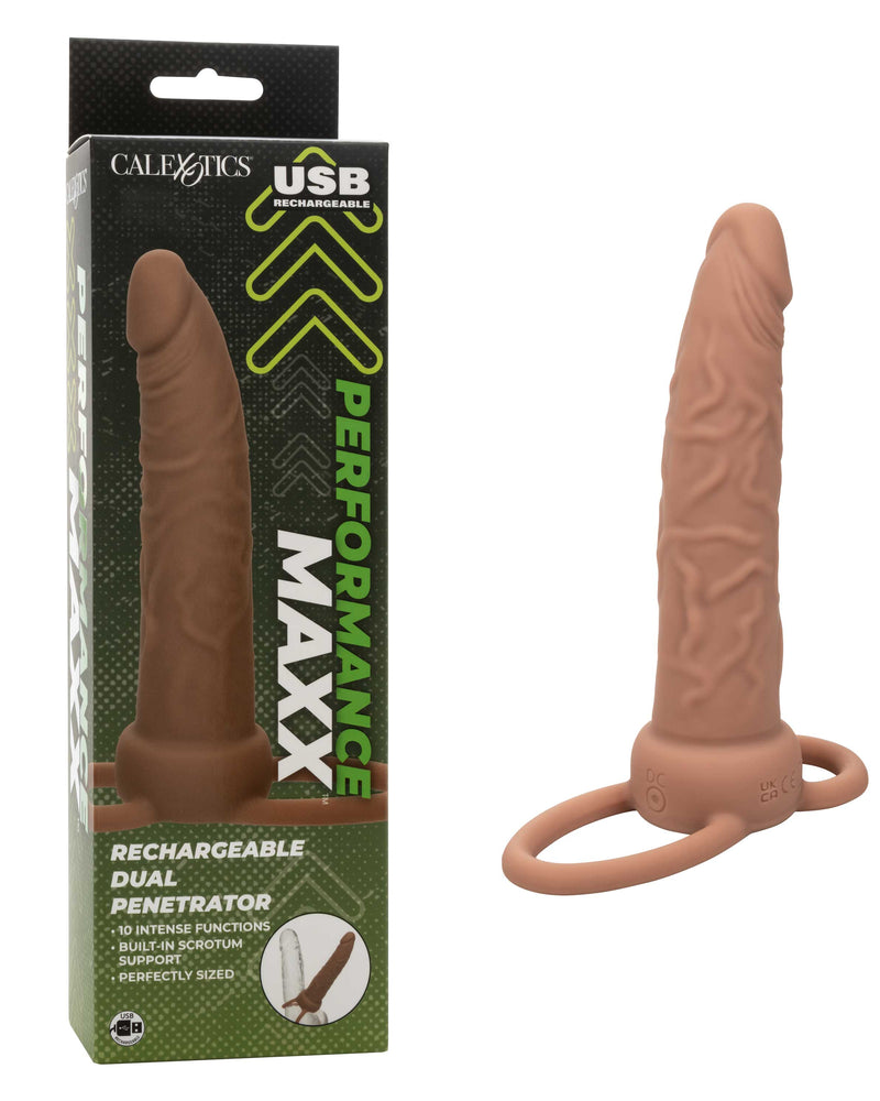 "Performance Maxx Rechargeable Dual Penetrator - Brown SE1634063"