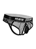 Cock Pit Net Cock Ring Thong - S/ M - Black