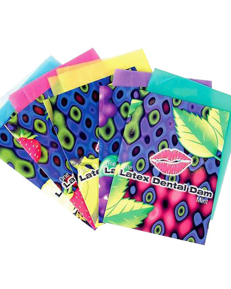 "Lixx Latex Dental Dams - 100 Piece Box - Assorted Flavors GPC-LBAU"