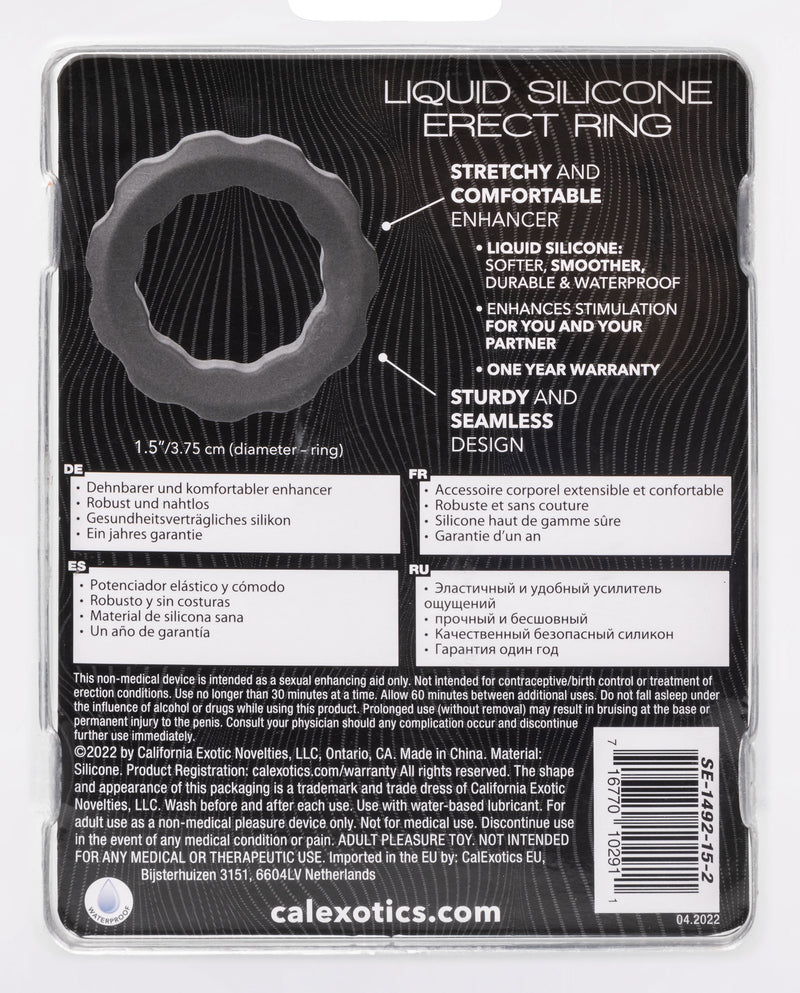 "Alpha Liquid Silicone Erect Ring - Gray SE1492152"