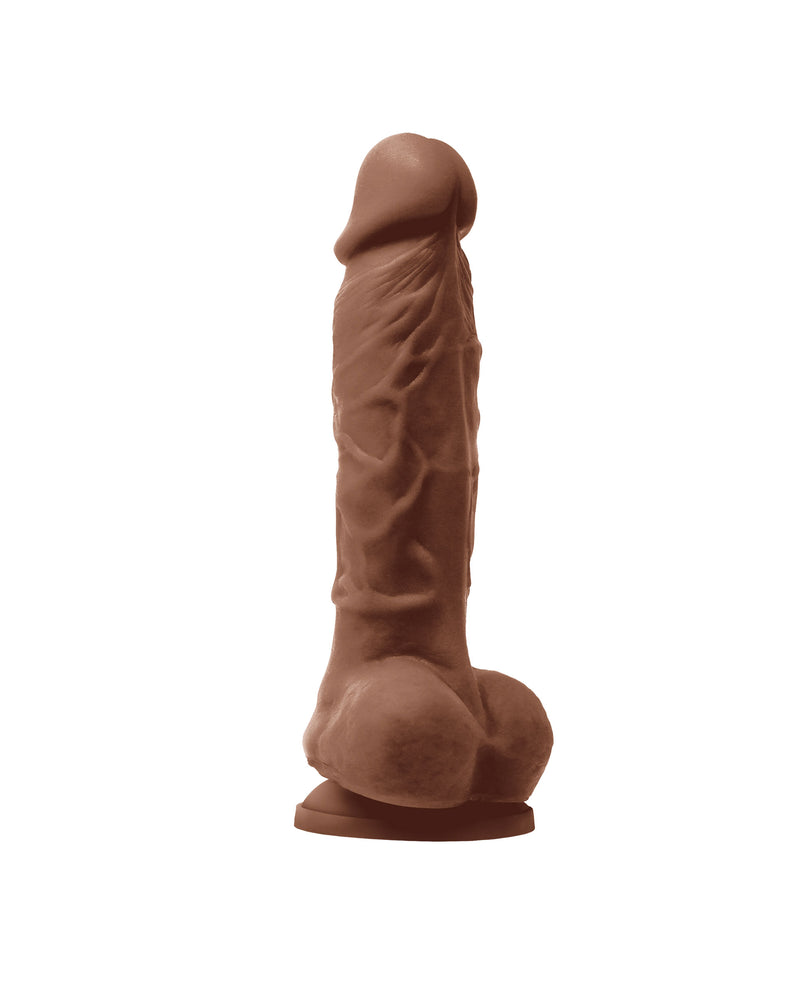 Colours - Pleasures - Vibrating - 5 Inch Dildo - Brown