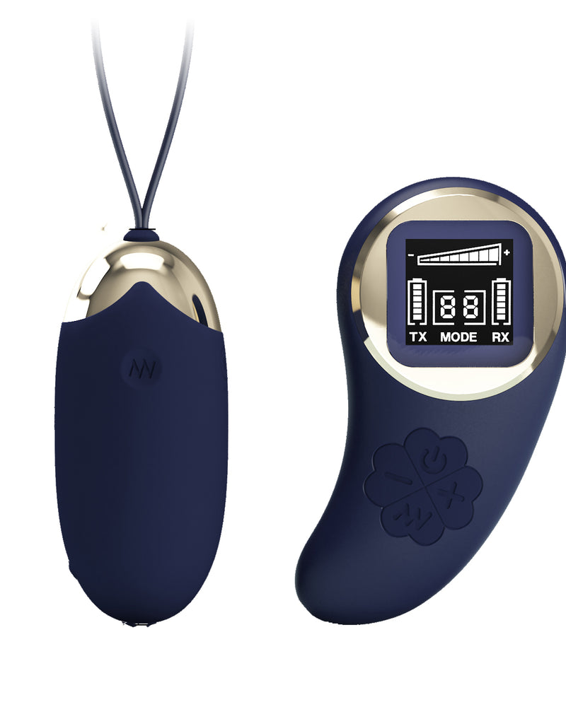Mina Vibrating Remote Control Egg - Blue