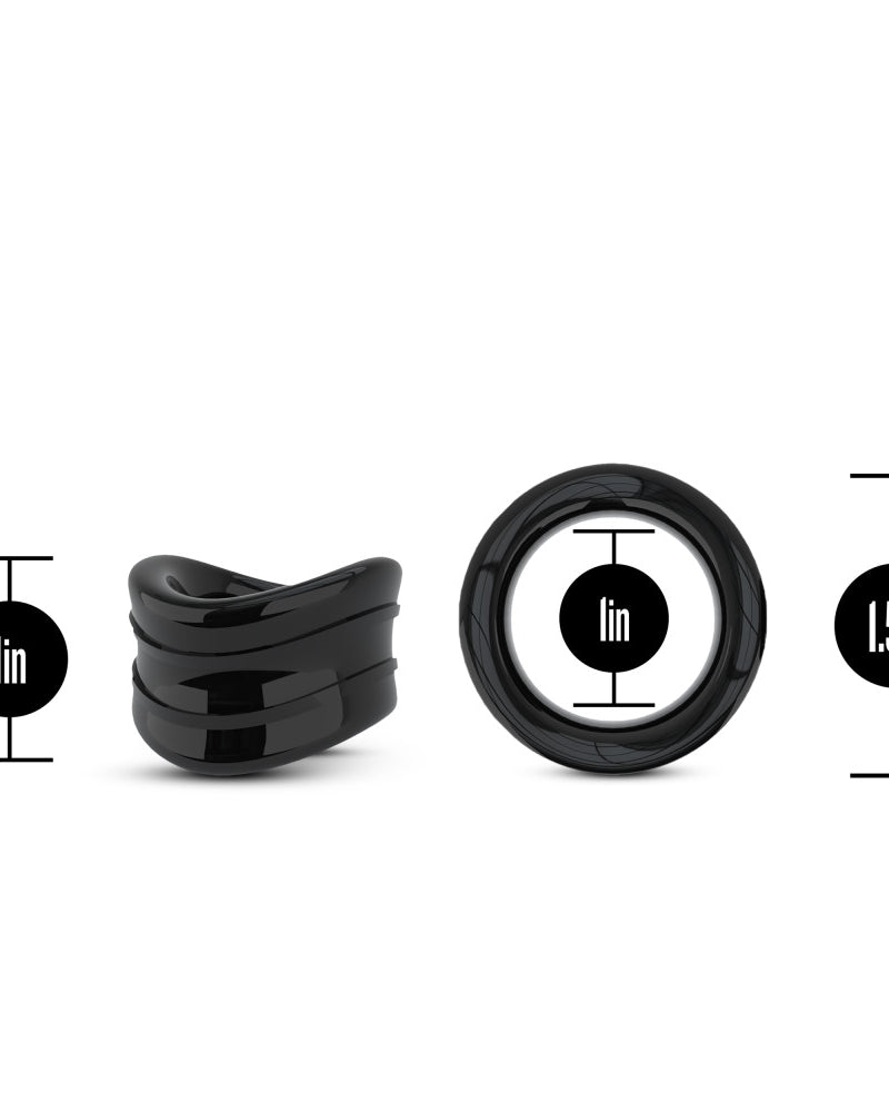 Stay Hard - Beef Ball Stretcher Snug - 1 Inch Diameter - Black