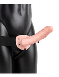 Hollow Strap-on Without Balls 8 Inch - Flesh