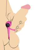 Bang - Silicone Cock Ring and Bullet With Remote Control - Pink