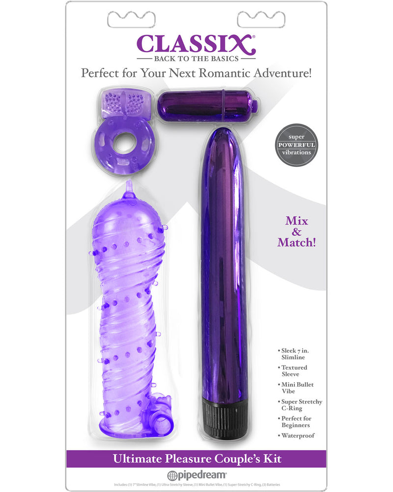 "Classix Ultimate Pleasure Couples Kit - Purple PD1992-12"