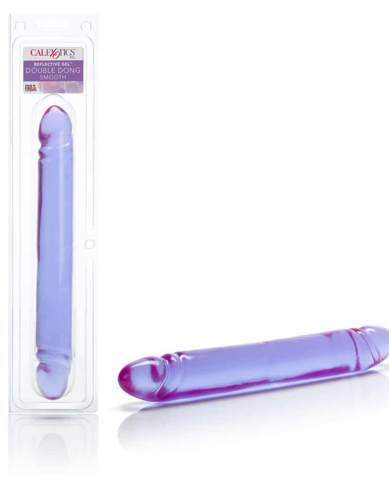 "Reflective Gel Smooth Double Dong - Purple SE0280302"