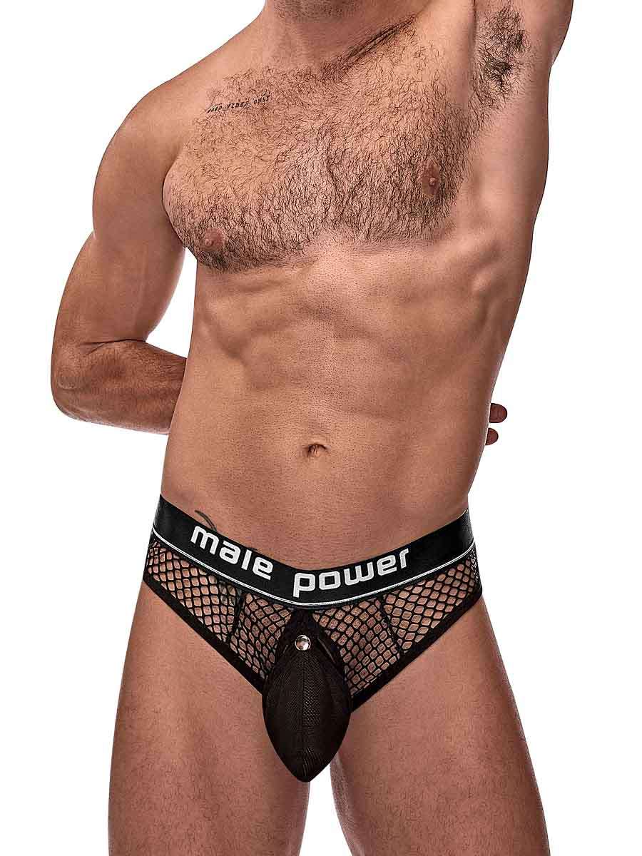 "Cock Pit Net Cock Ring Thong - S/ M - Black MP-410260BKSM"