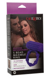 "Silicone Rechargeable 5 Bead Maximus Ring - Purple SE1843253"