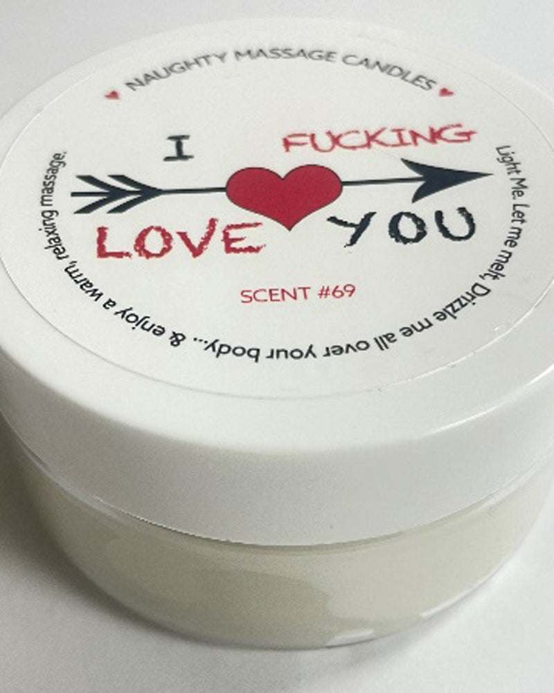 "I F-Ing Love You Massage Candle - Madagascar Vanilla 1.7 Oz KS14315"