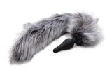 Grey Wolf Tail Anal Plug and Ears Set