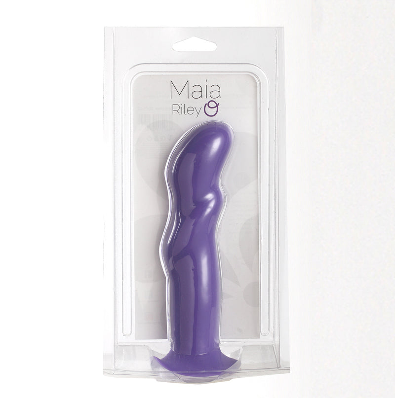 "Riley Silicone Swirled Dong - Neon Purple MT2501-L2"