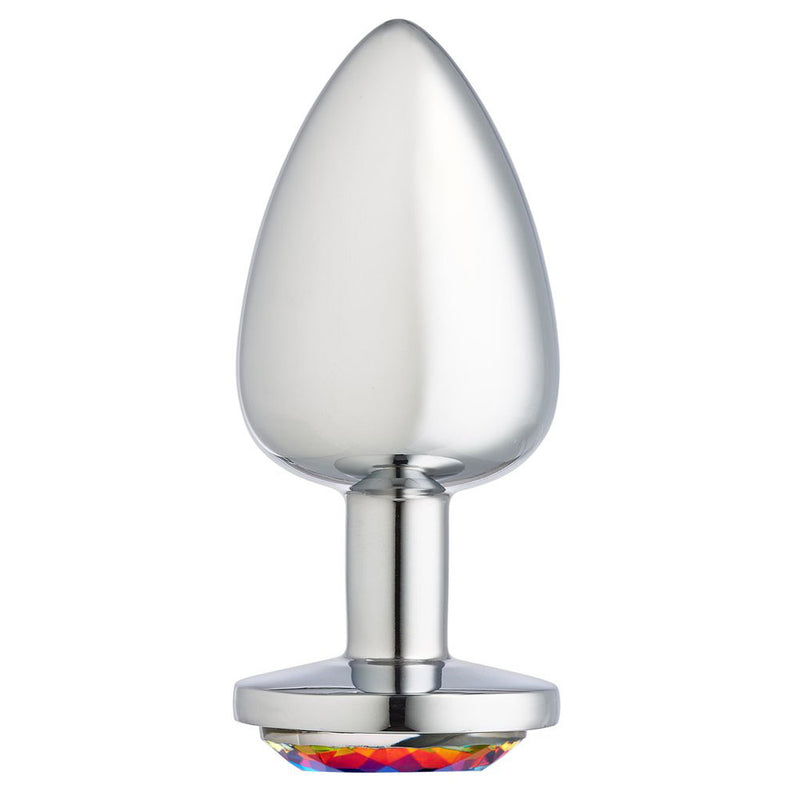 "Cloud 9 Novelties Gems Silver Chromed Anal Plug - Large WTC302"