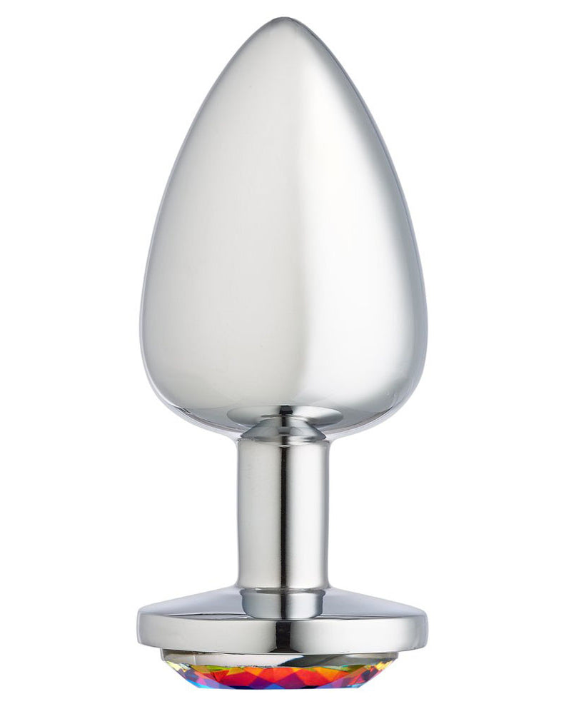 "Cloud 9 Novelties Gems Silver Chromed Anal Plug - Large WTC302"
