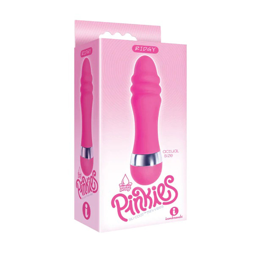 "Pinkies Silicoat Mini-Vibe - Ridgy - Pink IC2621"