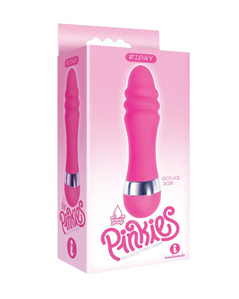 "Pinkies Silicoat Mini-Vibe - Ridgy - Pink IC2621"