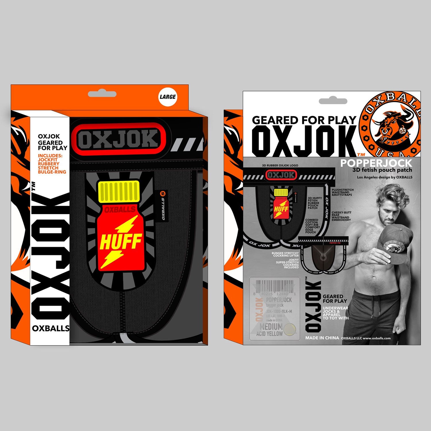 "Pjock 3d Rubber Patch Pouch Black/red Large OXJOK1007-BLK/RED-L"