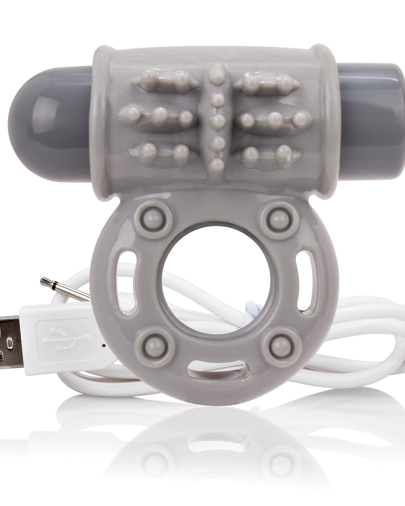 "Charged Owow Rechargeable Vibe Ring - Grey AOW-G-101E"