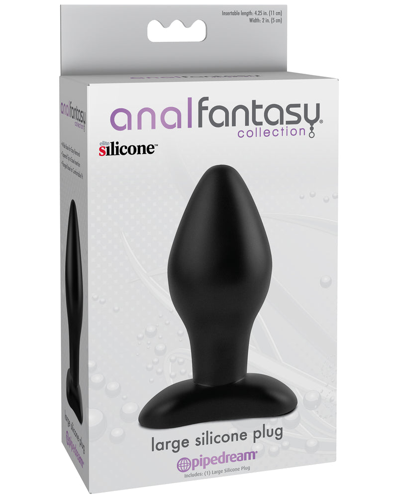 Anal Fantasy Collection Large Silicone Plug - Black
