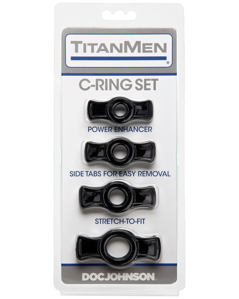 Titanmen Cock Ring Set - Black