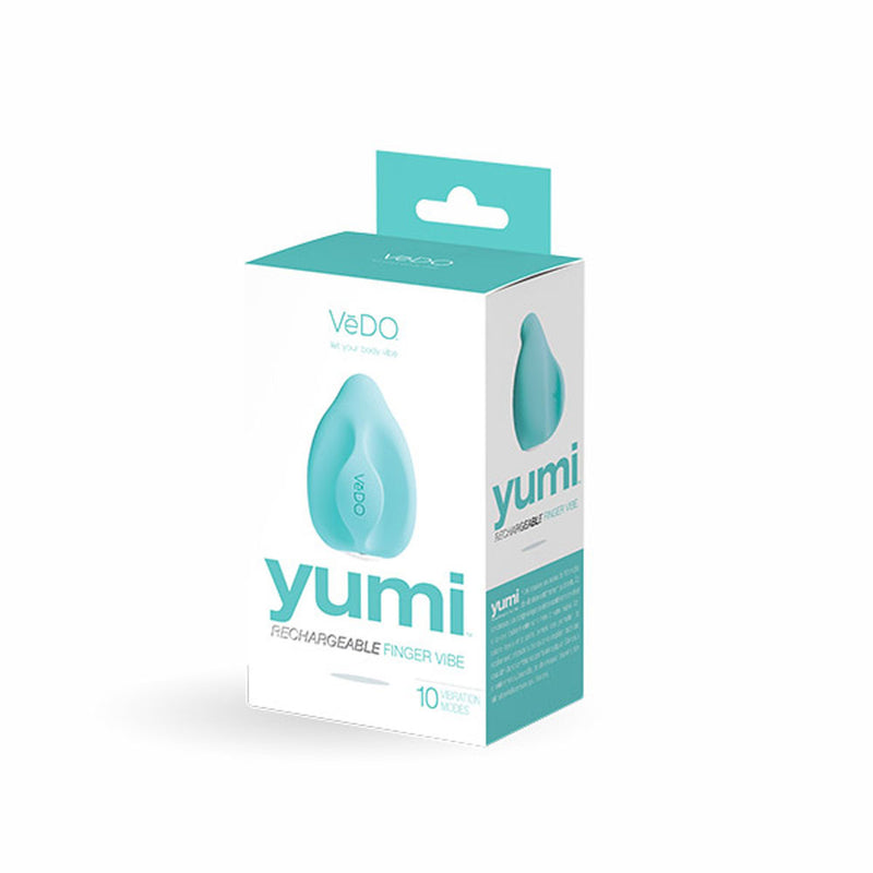 "Yumi Rechargeable Finger Vibe - Tease Me Turquoise VI-F0501"