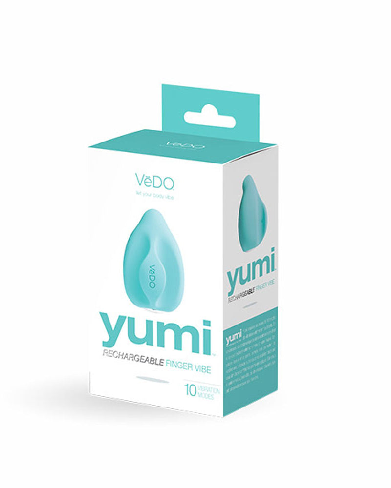 "Yumi Rechargeable Finger Vibe - Tease Me Turquoise VI-F0501"