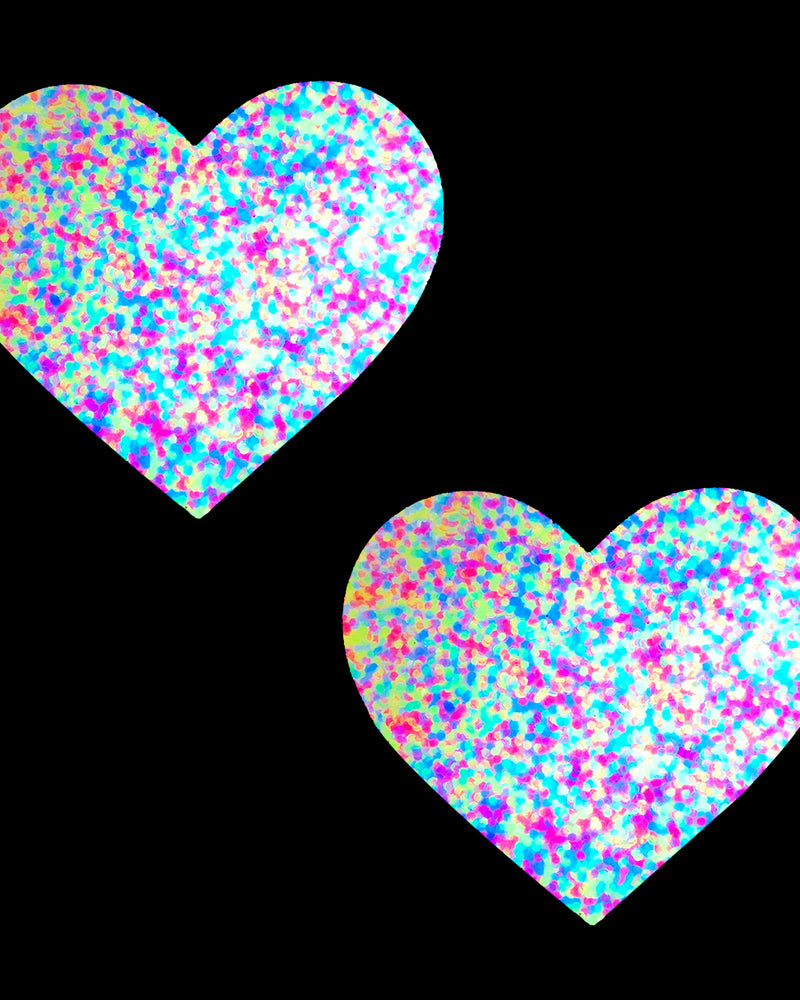 Sprankles Neon Blacklight Glitter I Heart U Nipztix Pasties