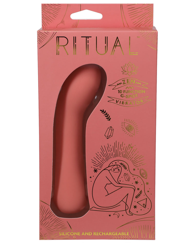 "Ritual - Zen - Rechargeable Silicone G-Spot Vibe - Coral DJ7000-03-BX"