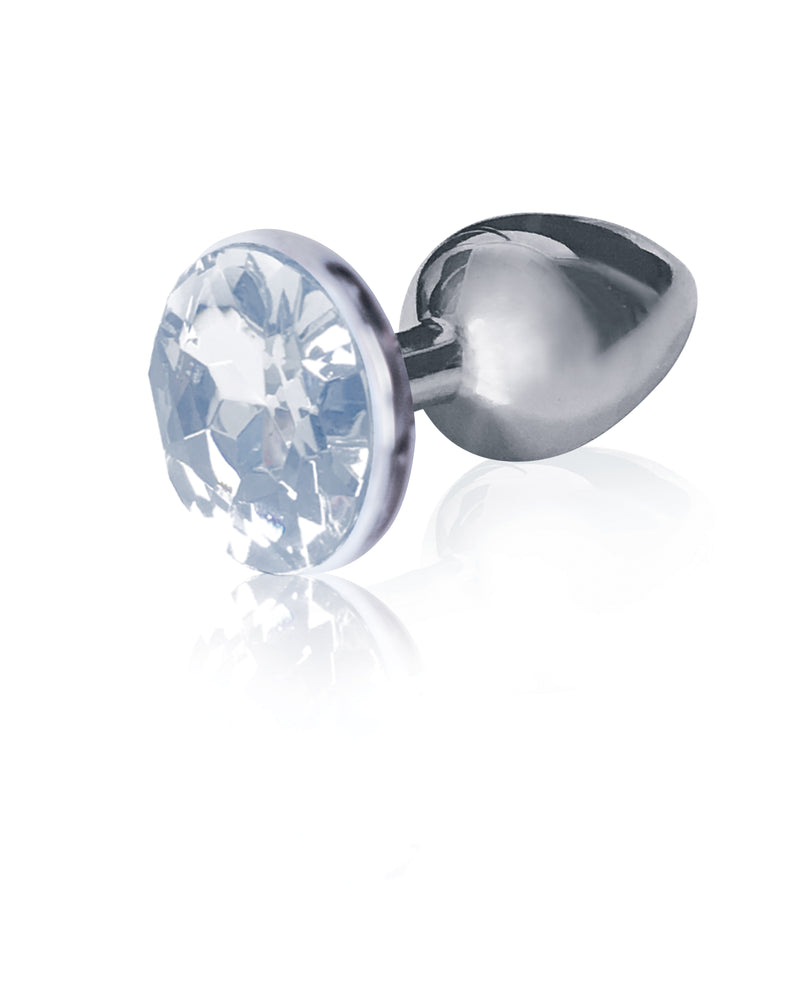 "The 9's the Silver Starter Bejeweled Stainless Steel Plug - Diamond ICB2608-2"