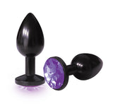 "The 9's the Silver Starter Anodized Bejeweled Stainless Steel Plug - Violet ICB2612-2"