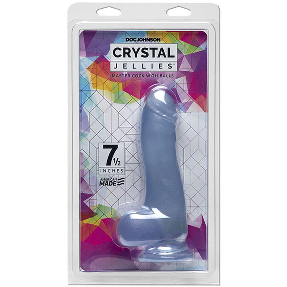 "Crystal Jellies - 7.5 Inch Master Cock With Balls DJ0288-20-CD"