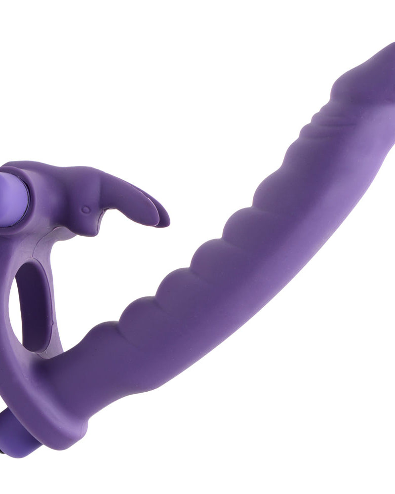 "Double Delight Dual Insertion Vibrating Rabbit Cock Ring FR-AD625"