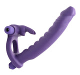 "Double Delight Dual Insertion Vibrating Rabbit Cock Ring FR-AD625"