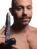 The Gargoyle Rock Hard Silicone Dildo - Silver