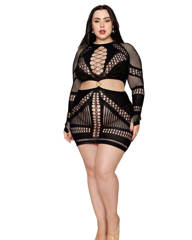 "Chemise Dmnd - Queen Size - Black DG-13675XBKQS"