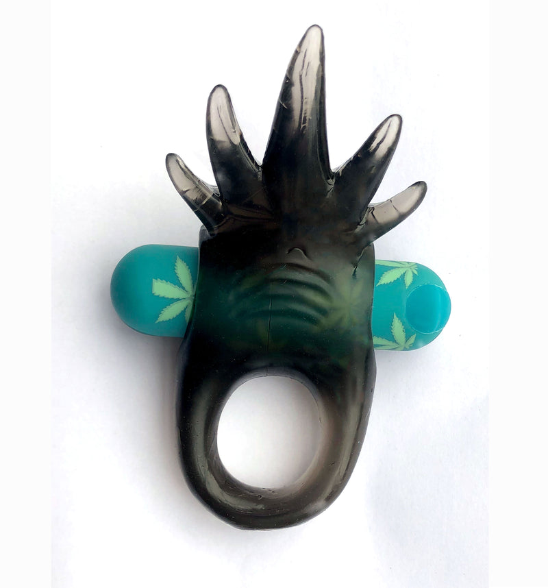 "Ziggy Pot Leaf USB Rechargeable Vibrating Erection Enhancer Ring - 420 Series MTMA1723-LF"