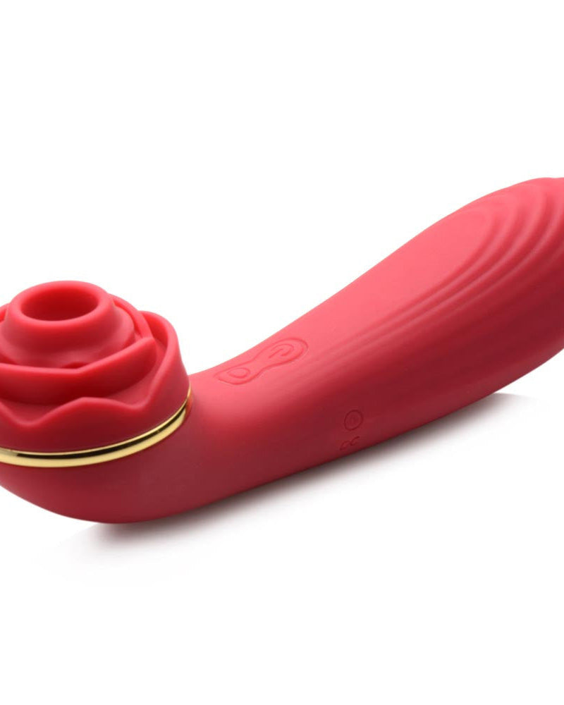 "Bloomgasm Passion Petals 10x Suction Rose Vibrator - Red INM-AG924"