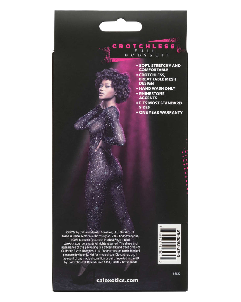 "Radiance Crotchless Full Body Suit - One Size - Black SE3002353"