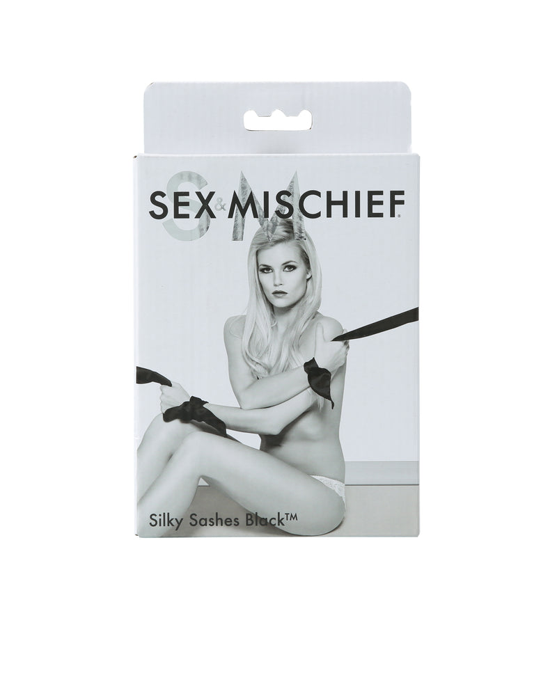 "Sex and Mischief Silky Sash Restraints - Black SS326-30"