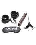 Bang - Bondage Kit - XL Bullet, Cuffs, Tickler and Blindfold - Black