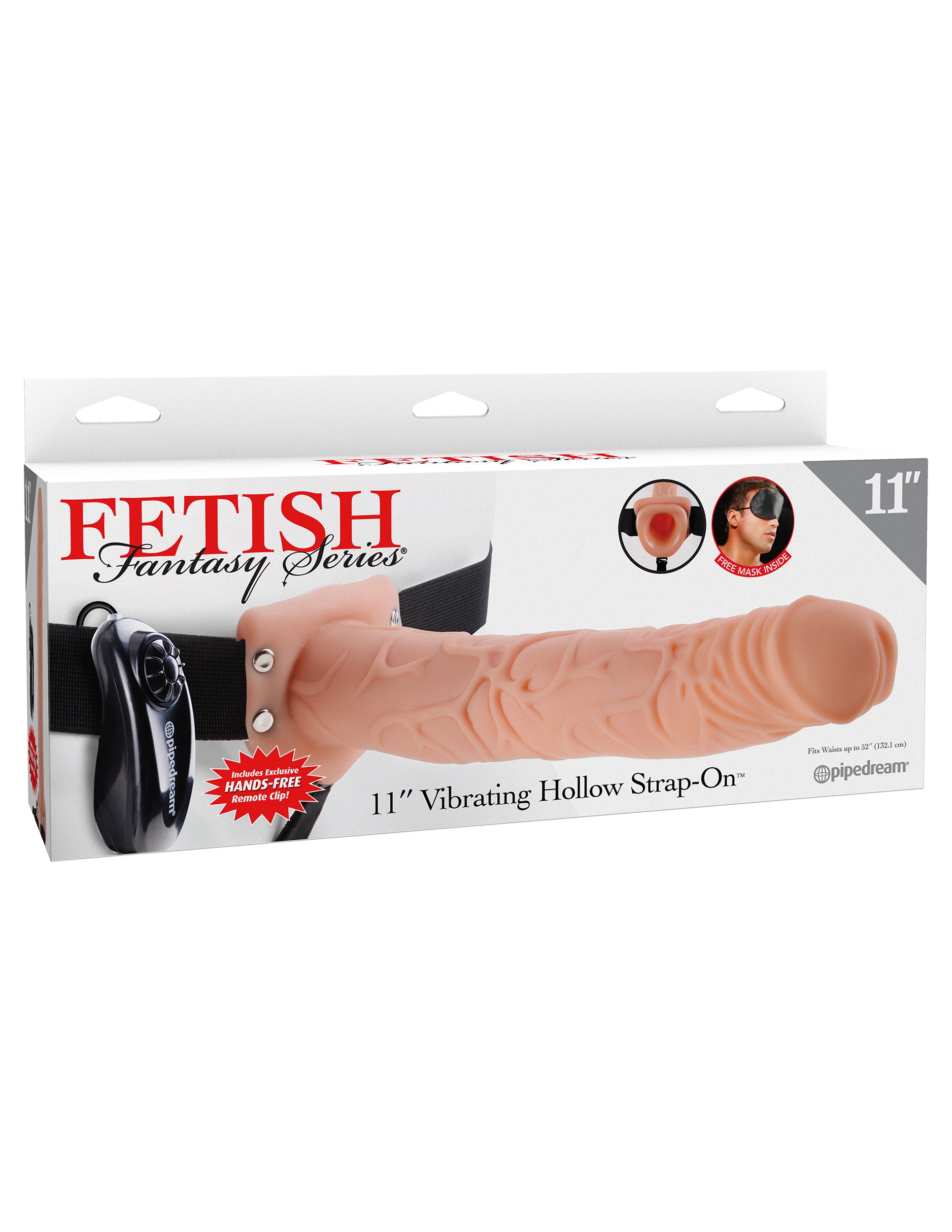 Fetish Fantasy Series 11-Inch Vibrating Hollow Strap-on - Flesh