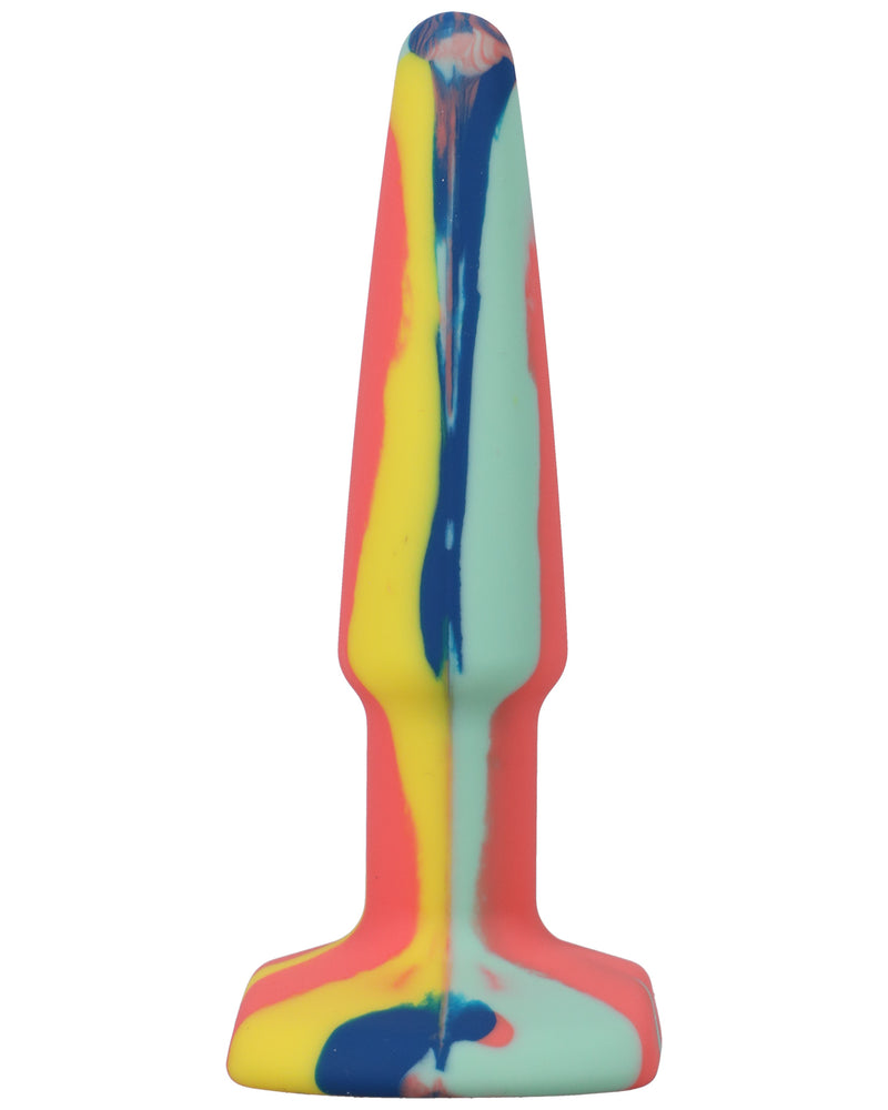 A-Play Groovy Silicone Anal Plug 4 Inch - Sunrise