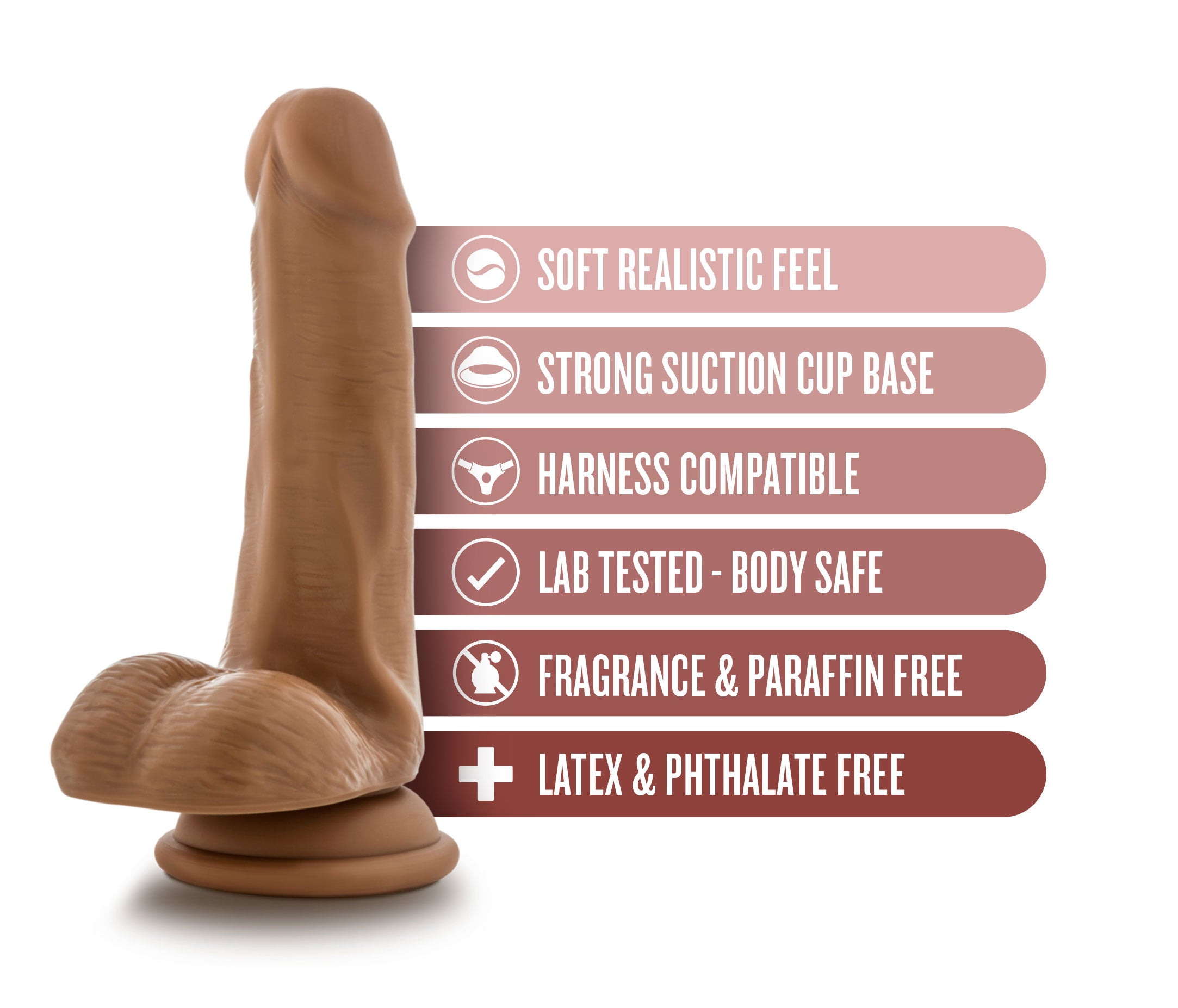 "Dr. Skin - Dr. Jeffrey - 6.5 Inch Dildo With Balls - Tan BL-14807"